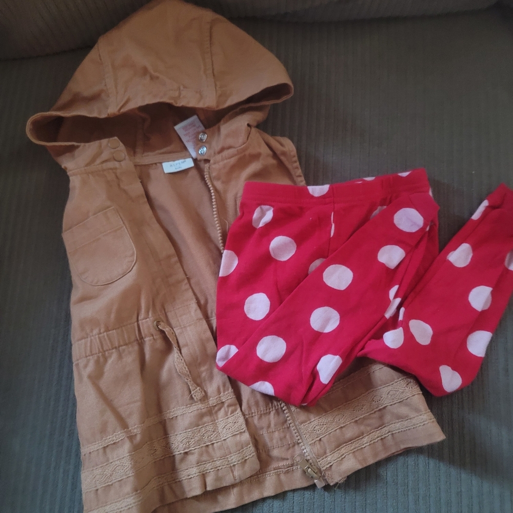 Carters and Aspen 2t outfit  vest hoodie and pants